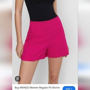 Mango Women's Pink Skorts with Tailored Design - Size XL Great Condition